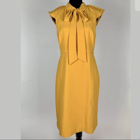 J. Crew Dresses & Skirts - J.Crew Tie Ruffle Front Sheath Dress 365 Crepe 8